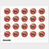 Sticker Rond Adopter un chien de Greyhound (Feuille)