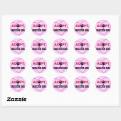 Sticker Rond Adopter un chien de refuge (Feuille)
