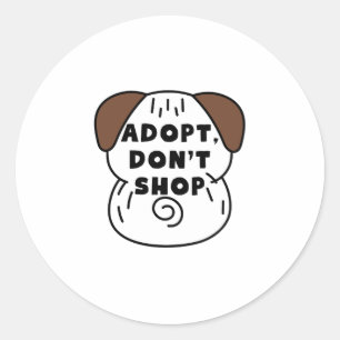 Sticker Rond Adopter une journée d'hébergement pour animaux dom
