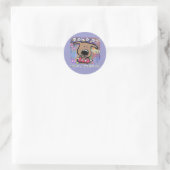 Sticker Rond Adoptez un chien refuge, aimez un chien (Sac)