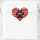 Sticker Rond Adoption de animal de compagnie, secourir le coeur (Sac)