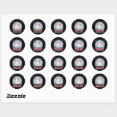 Sticker Rond Adorable Axolotl Cutesse aquatique (Feuille)