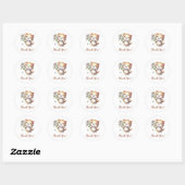 Sticker Rond Adorable Chat mignonne avec Fleurs de soleil (Feuille)