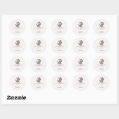 Sticker Rond Adorable little cartoon zebra  (Feuille)