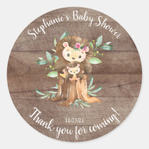 Sticker Rond Adorable maman & bébé Hérisson Baby shower Favoris