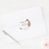 Sticker Rond Adorable "Merci" Twin Bears Baby shower (Enveloppe)