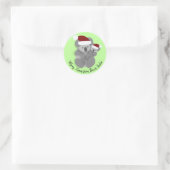 Sticker Rond Adorable Noël Koala et Joey (Sac)