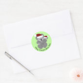 Sticker Rond Adorable Noël Koala et Joey (Enveloppe)