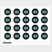 Sticker Rond adorable ornithorynque qui regarde (Feuille)