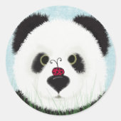Sticker Rond Adorable Ours De Panda (Devant)