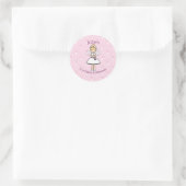 Sticker Rond Adorable Première Sainte Communion petite fille bl (Sac)