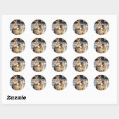 Sticker Rond Adorable "Reindeer" Chipmunk (Feuille)