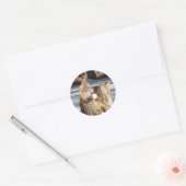Sticker Rond Adorable "Reindeer" Chipmunk (Enveloppe)