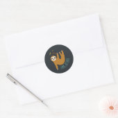 Sticker Rond Adorable Sloth "Hang in There" (Enveloppe)