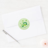 Sticker Rond Adorable St. Patrick's Day Owl Tees (Enveloppe)