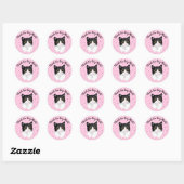 Sticker Rond Adorable Tuxedo Kitten Merci (Feuille)