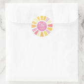 Sticker Rond Adorable Vous Êtes Mon Soleil Bright Aquarelle (Sac)