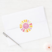 Sticker Rond Adorable Vous Êtes Mon Soleil Bright Aquarelle (Enveloppe)
