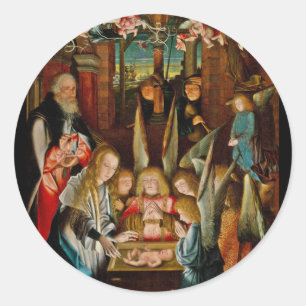 Sticker Rond Adoration des anges