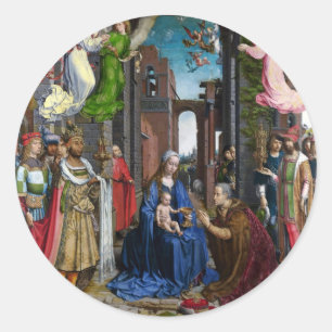 Sticker Rond Adoration des Magi