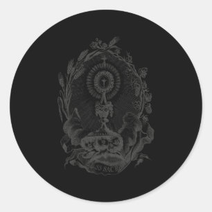 Sticker Rond Adoration eucharistique Saint-Sacat Catholique