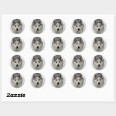 Sticker Rond Adoration totale (Feuille)