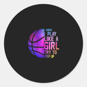 Sticker Rond Ados Colorés et Femmes que Je Connais Je Joue Comm
