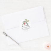Sticker Rond Adresse Chic Baie de Houx (Enveloppe)