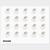 Sticker Rond Adresse Chic Baie de Houx (Feuille)