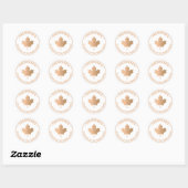 Sticker Rond Adresse de la rue Maple Leaf (Feuille)