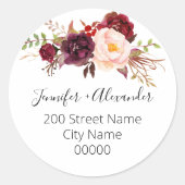 Sticker Rond Adresse de l'expéditeur (Devant)