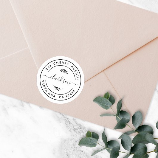 Sticker Rond Adresse de retour