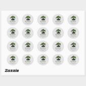 Sticker Rond Adresse de retour Bonsai (Feuille)