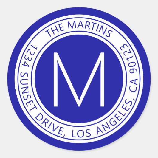 Sticker Rond Adresse de retour circulaire ou message texte circ (Devant)