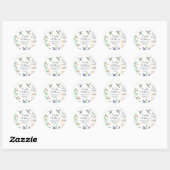 Sticker Rond Adresse de retour Colibri (Feuille)