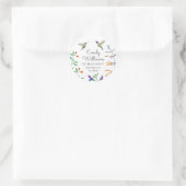 Sticker Rond Adresse de retour Colibri (Sac)