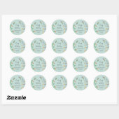 Sticker Rond Adresse de retour Colibri (Feuille)