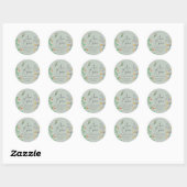 Sticker Rond Adresse de retour Colibri (Feuille)