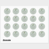 Sticker Rond Adresse de retour Colibri (Feuille)