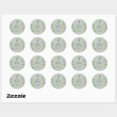 Sticker Rond Adresse de retour Colibri (Feuille)