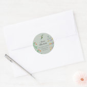 Sticker Rond Adresse de retour Colibri (Enveloppe)
