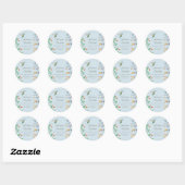 Sticker Rond Adresse de retour Colibri (Feuille)