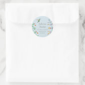 Sticker Rond Adresse de retour Colibri (Sac)