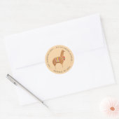 Sticker Rond Adresse de retour d'animal de compagnie dessinée à (Enveloppe)