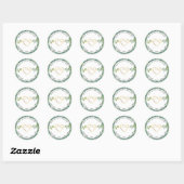 Sticker Rond Adresse de Retour de Feuillage d'Eucalyptus (Feuille)