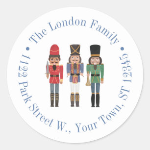 Sticker Rond Adresse de retour de Nutcracker afro-américaine