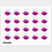 Sticker Rond Adresse de retour de Sunflower rose (Feuille)