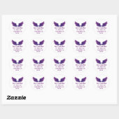 Sticker Rond Adresse de retour des ailes (Feuille)
