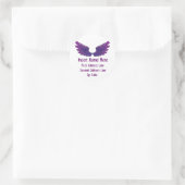 Sticker Rond Adresse de retour des ailes (Sac)