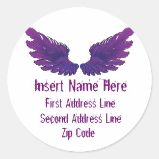 Sticker Rond Adresse de retour des ailes